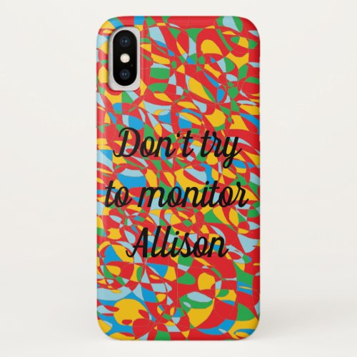 Orphan Black dont try to monitor Allison iPhone X Case