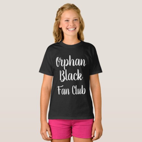 Orphan Black fan club calligraphy font T_Shirt