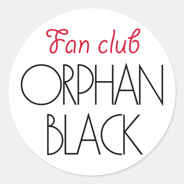 Orphan black fan club classic round sticker (Front)