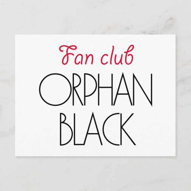 Orphan black fan club postcard (Front)