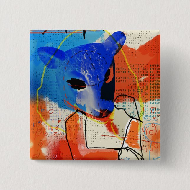 Orphan Black | MK - Sheep Mask Silhouette Button (Front)