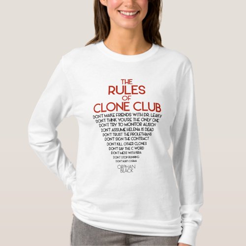 Orphan Black  The Rules of Clone Club T_Shirt