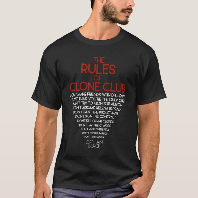 Orphan Black | The Rules of Clone Club T-Shirt (Front)