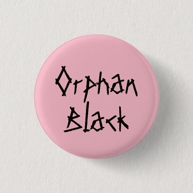 Orphan Black tv show name in distressed font Button (Front)
