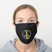 Peace Sign Face Mask, Reusable, Washable Cotton Face Mask