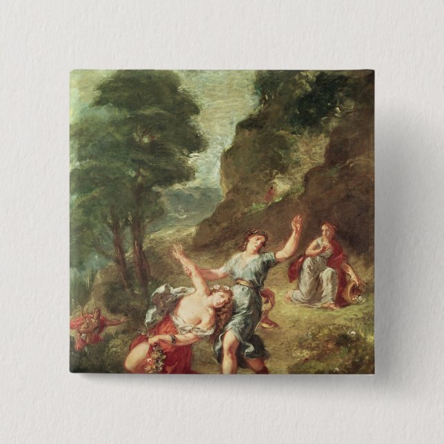 Orpheus and Eurydice, Spring Button (Front)