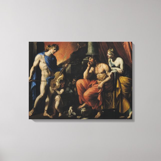 Orpheus before Pluto and Persephone Canvas Print (Front)