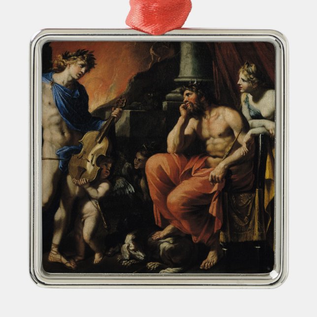 Orpheus before Pluto and Persephone Metal Ornament (Front)