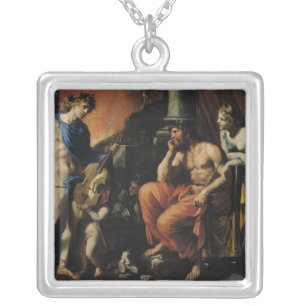 Orpheus before Pluto and Persephone Silver Plated Necklace