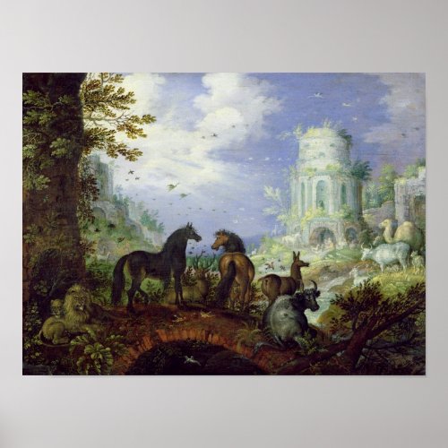 Orpheus Charming the Animals 1626 Poster