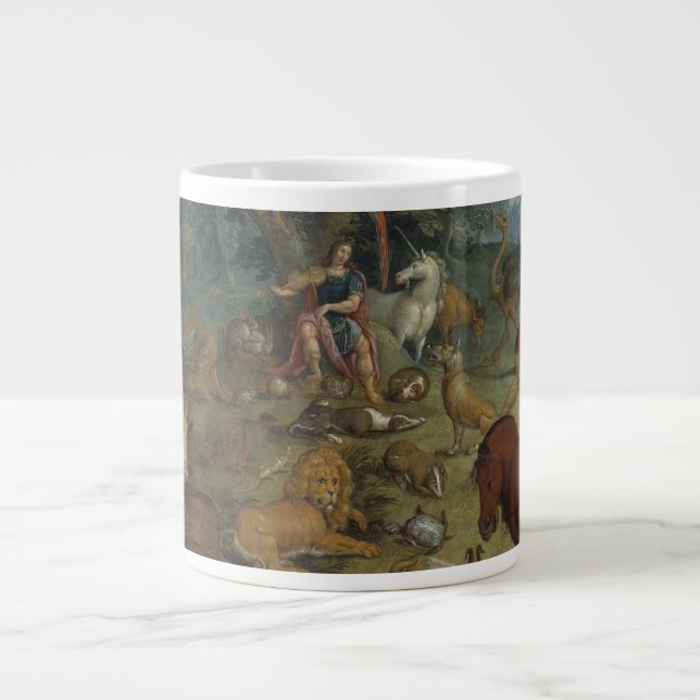 Orpheus Charming the Beasts (oil on panel) Giant Coffee Mug (Front)