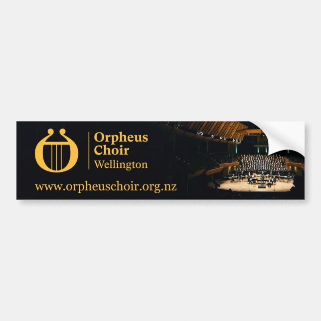 Orpheus Choir Wellington bumper sticker (Front)