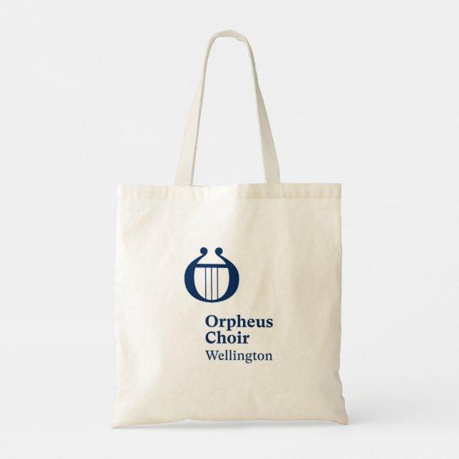 Orpheus Choir Wellington Tote Bags - blue logo (Back)