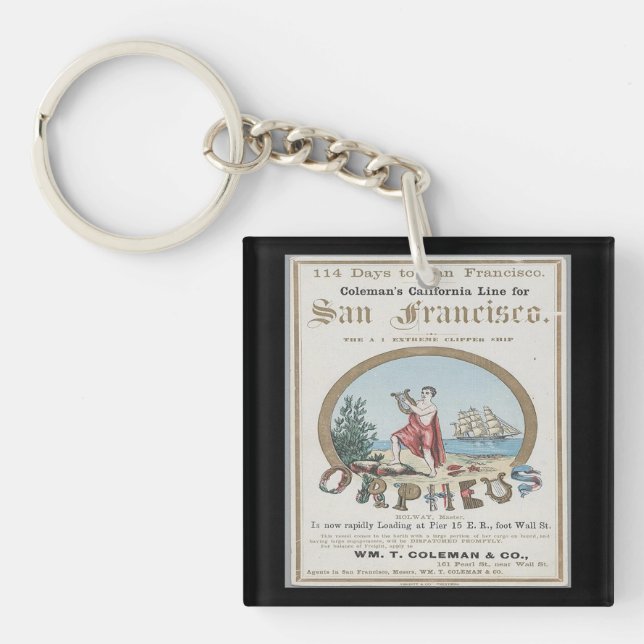 Orpheus Clipper Sailing  Keychain (Front)