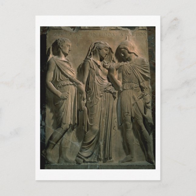Orpheus, Eurydice and Hermes (marble) Postcard (Front)