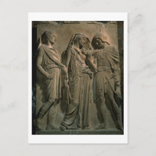 Orpheus, Eurydice and Hermes (marble) Postcard