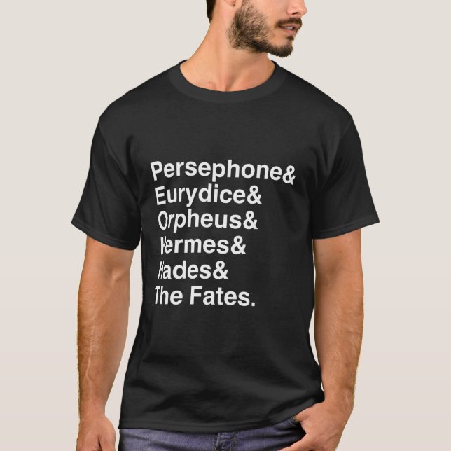 Orpheus Eurydice Hadestown Broadway Musical Theatr T-Shirt (Front)
