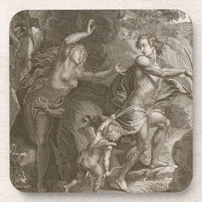 Orpheus, Leading Eurydice Out of Hell, Looks Back Coaster (Front)