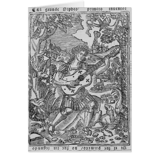 Orpheus Playing Music Cards (Front)