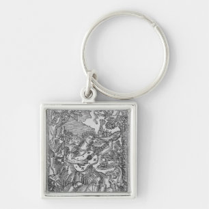 Orpheus Playing Music Keychain