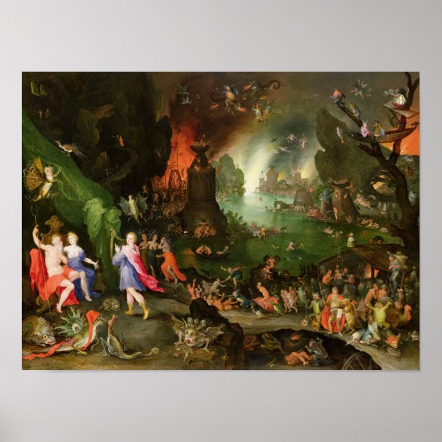 Orpheus with a Harp Playing to Pluto Poster (Front)