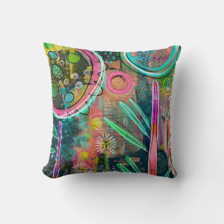 Orphic Origins - Nature Inspired Floral Art - Throw Pillow