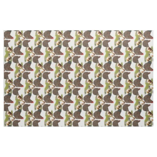 Orpington Jubilee Chicken Family Fabric