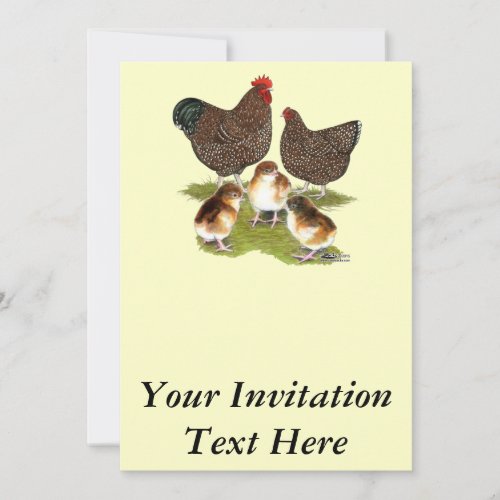 Orpington Jubilee Chicken Family Invitation