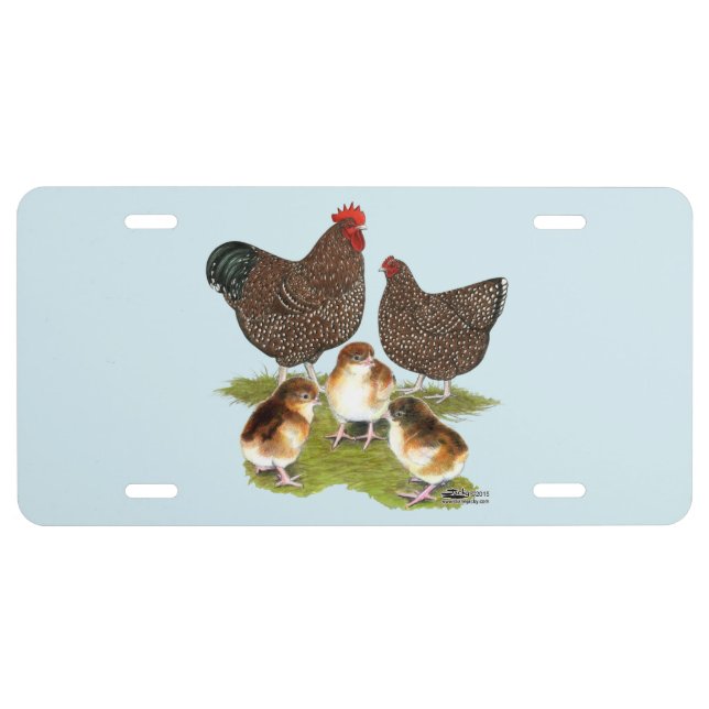 Orpington Jubilee Chicken Family License Plate (Front)