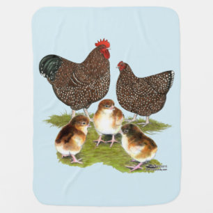 Orpington Jubilee Chicken Family Receiving Blanket