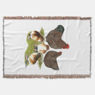 Orpington Jubilee Chicken Family Throw Blanket