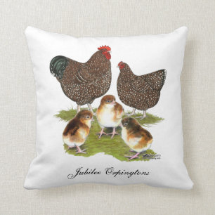 Orpington Jubilee Chicken Family Throw Pillow