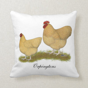 Orpingtons Lemon Cuckoo Throw Pillow