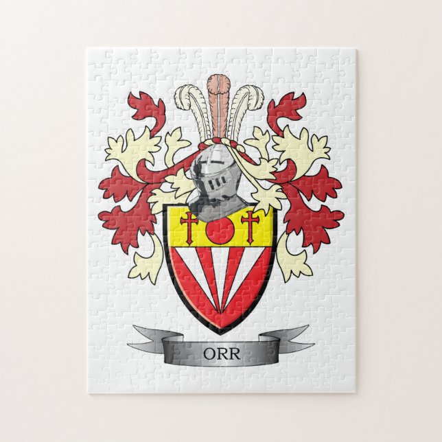 Orr Family Crest Coat of Arms Jigsaw Puzzle (Vertical)