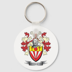 Orr Family Crest Coat of Arms Keychain