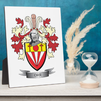 Orr Family Crest Coat of Arms Plaque