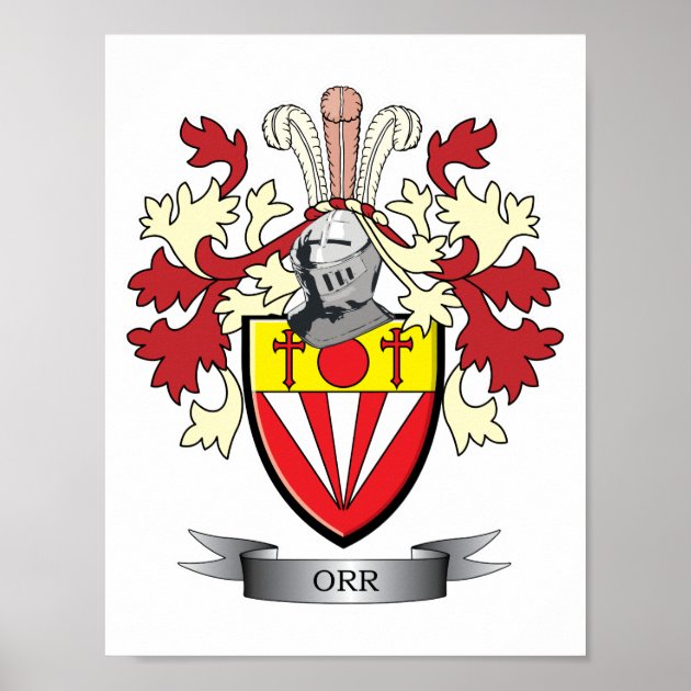 Orr Family Crest Coat Of Arms Poster | Zazzle