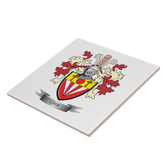 Orr Family Crest Coat of Arms Tile
