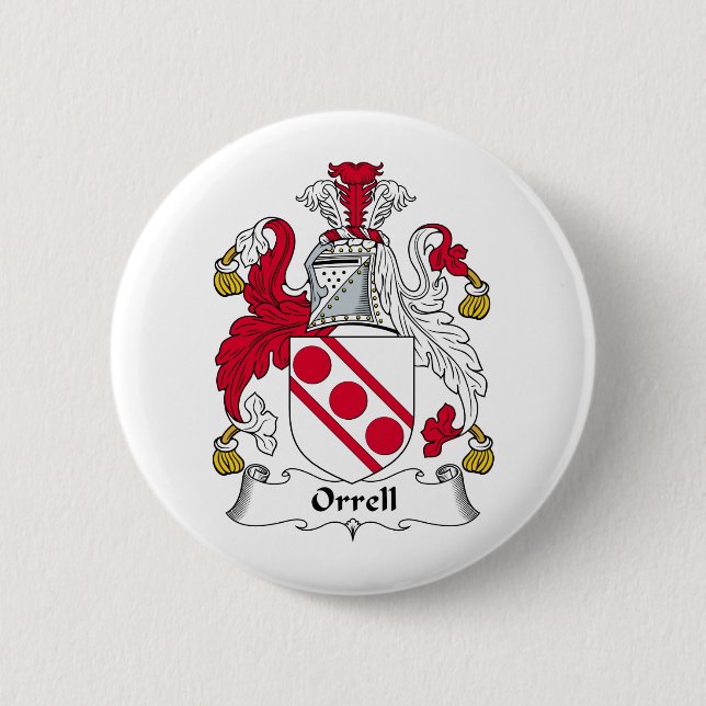 Orrell Family Crest Pinback Button (Front)