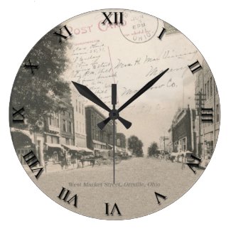 Orrville Ohio Post Card Clock - W Market St 1911