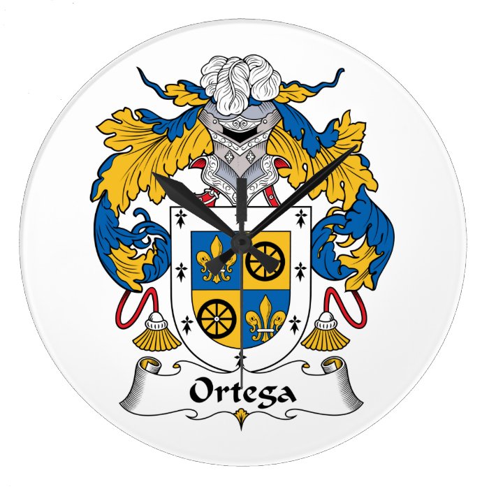 Ortega Family Crest Wallclock