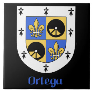 Ortega Family Shield Decorative Tile