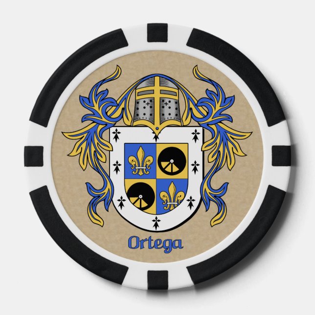 Ortega Heraldic Arms Poker Chips (Front)