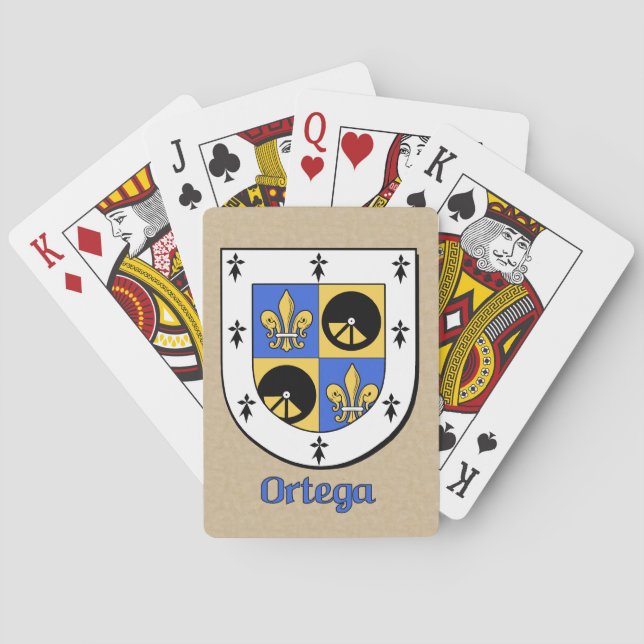 Ortega Heraldic Shield Poker Cards (Back)