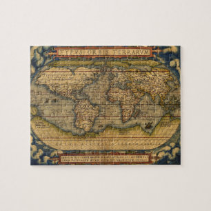 Ortelius 1570 World Map: Antique Cartography Jigsaw Puzzle