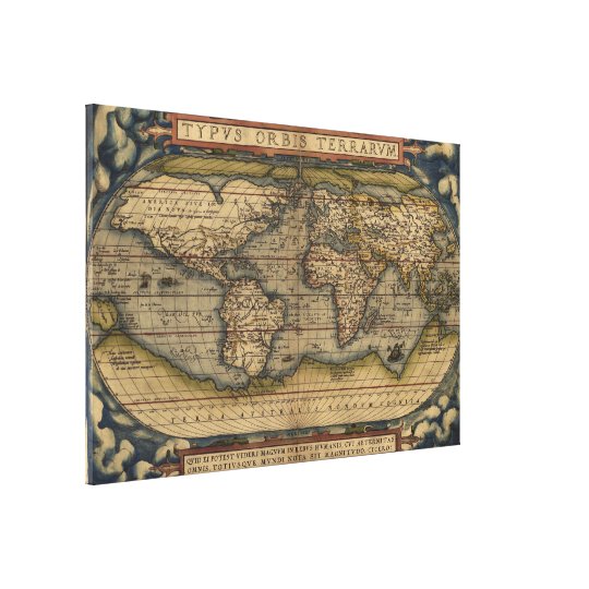 world map prepared by ortelius