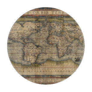 Ortelius World Map 1570 Cutting Board
