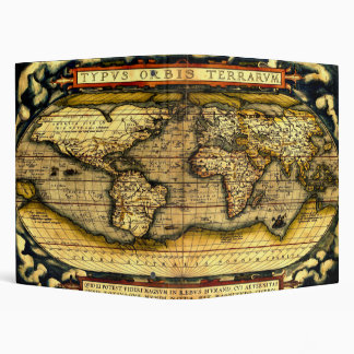 Ortellius World Map 1570 3 Ring Binder