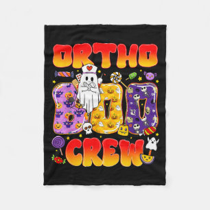 Ortho Boo Crew Ortho Nurse Funny Halloween Fleece Blanket