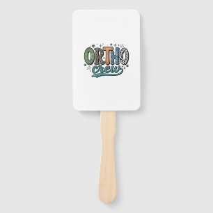 Ortho Crew Vintage Dental Team Vector Design_1 Hand Fan